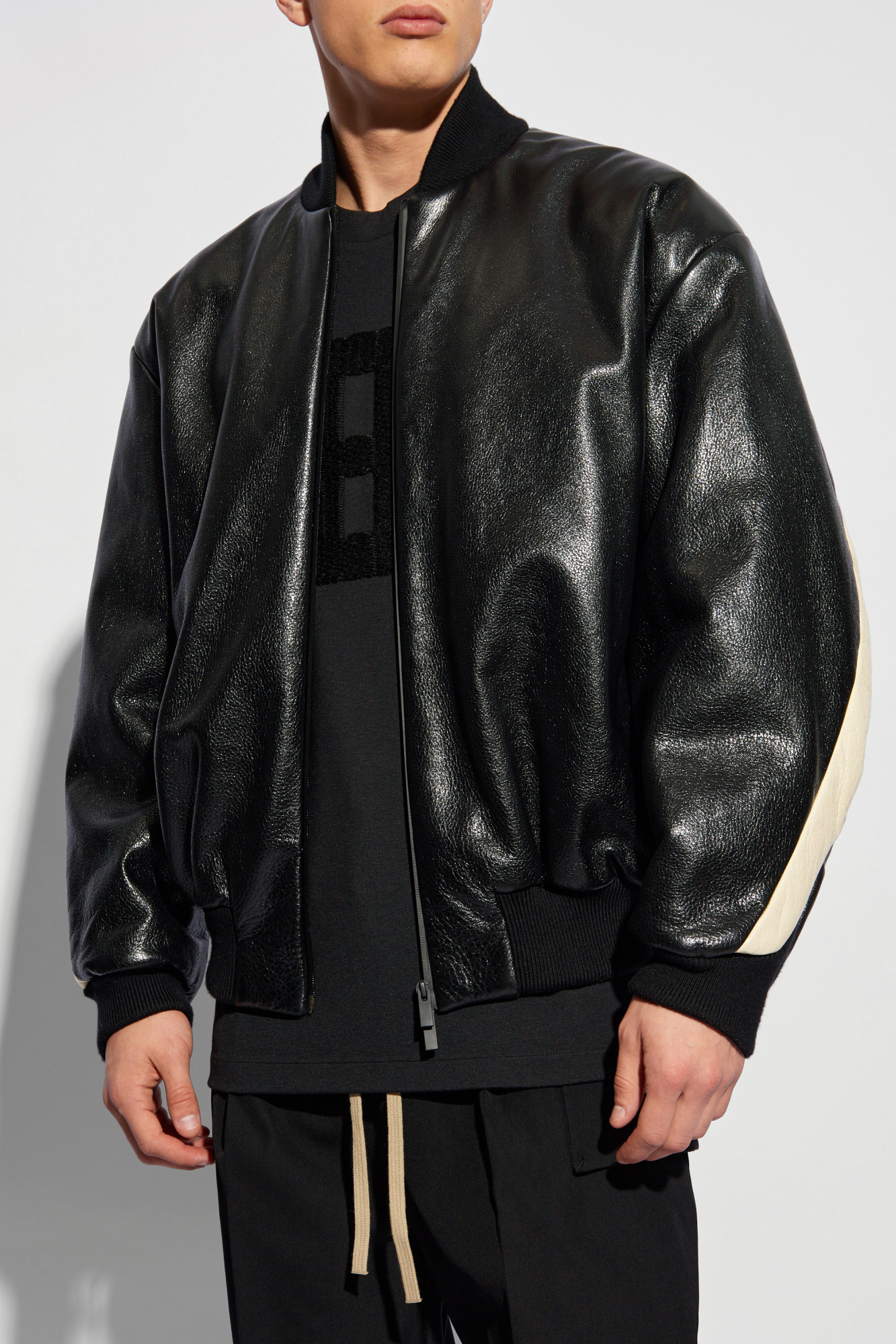 Black Leather 'bomber' jacket Fear Of God - Ben Sherman Long